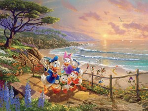 Thomas Kinkade: Disney Donald en Daisy Duck (1000) disneypuzzel