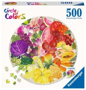 Ravensburger: Circle of Colors - Fruits and Vegetables (500) ronde puzzel