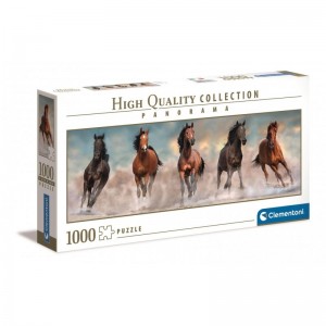 Clementoni: Horses (1000) panoramapuzzel