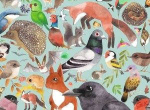 Ravensburger: Bezoekers van de tuin (500) vogelpuzzel