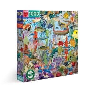 Eeboo: Gems and Fish (1000) vierkante puzzel