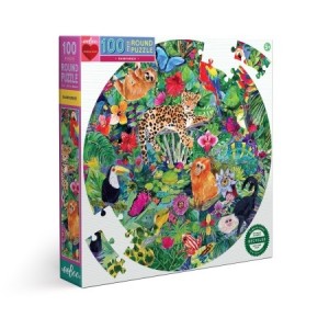 Eeboo: Rainforest (100) ronde kinderpuzzel
