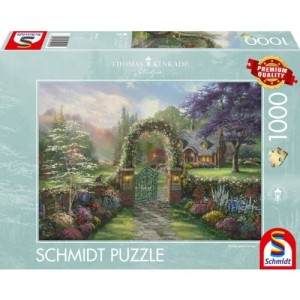 Schmidt: Thomas Kinkade - Hummingbird Cottage (1000) legpuzzel