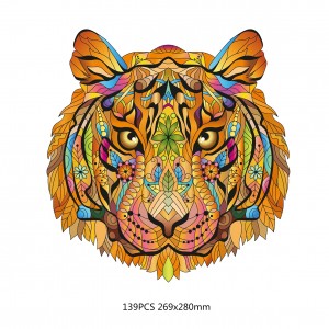 Rainbowooden Puzzles: Tiger (138) houten legpuzzel