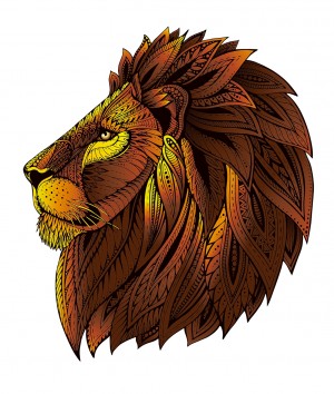 Rainbowooden Puzzles: Lion (121) houten legpuzzel