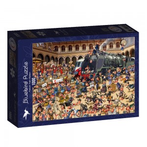 Bluebird: French Train Station - Francois Ruyer (1000) treinpuzzel