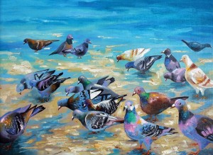 Nova Puzzle: Beach Pigeons (1000) vogelpuzzel
