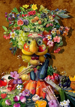 Bluebird: Arcimboldo Par - Francois Ruyer (1000) verticale puzzel