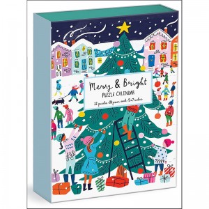 Galison: Merry and Bright (12x80) adventkalender puzzel