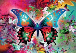 Nova Puzzle: Wonderful Butterfly (1000) vlinderpuzzel
