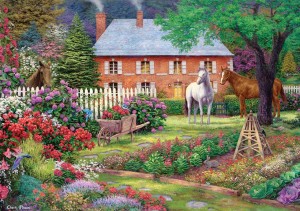 Art Puzzle: The Horse Garden - Chuck Pinson (1500) legpuzzel