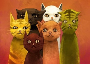 Art Puzzle: The Team of Cats (500) kattenpuzzel