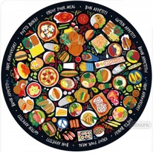 Gibsons: World Food (500) ronde puzzel