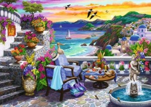 Ravensburger: Zonsondergang in Santorini (300XXL) legpuzzel