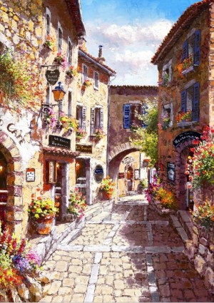 Bluebird: Eze Village (1000) verticale puzzel