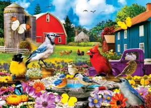 Master Pieces: Wild & Whimsical - On the Fence (1000) vogelpuzzel
