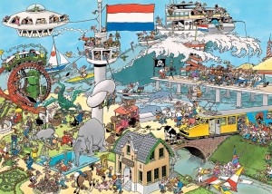 Jan van Haasteren: Verkeerschaos & Ter Land Ter Zee en in De Lucht (2x1000) legpuzzels