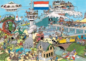 Jan van Haasteren: Verkeerschaos & Ter Land Ter Zee en in De Lucht (2x1000) legpuzzels