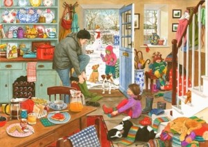 House of Puzzles: Woolly Hats and Wellies (1000) winterpuzzel