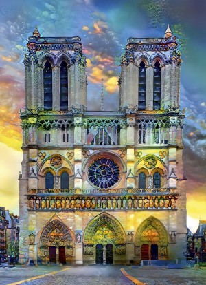 Bluebird: Cathédrale Notre-Dame de Paris (1000) legpuzzel