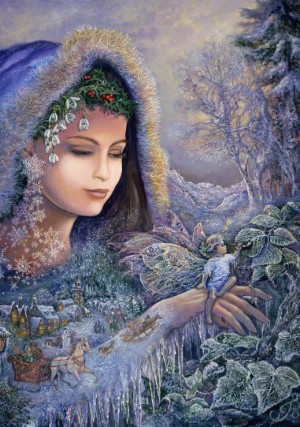 Grafika: Josephine Wall - Spirit of Winter (1000) verticale puzzel