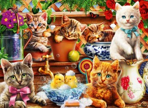 Bluebird: Kittens in the Potting Shed (3000) kattenpuzzel