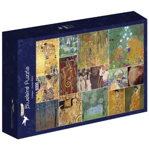 Art by Bluebird: Gustav Klimt Collage (6000) kunstpuzzel