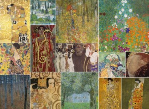 Art by Bluebird: Gustav Klimt Collage (6000) kunstpuzzel