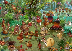Grafika: Francois Ruyer - Safari Tribal (1500) cartoonpuzzel