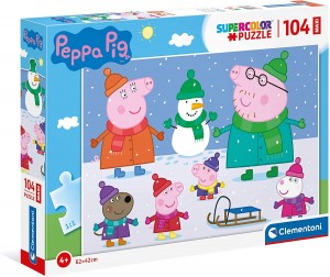 Trefl: Peppa Pig in de sneeuw (104) kinderpuzzel