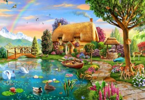 Bluebird: Lakeside Cottage - Adrian Chesterman (1000) legpuzzel