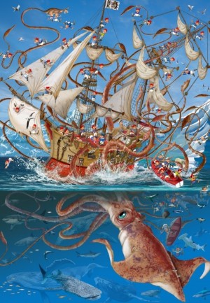 Grafika: Kraken - Francois Ruyer (1000) verticale puzzel