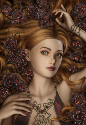 Grafika: Burnt Rose - Cris Ortega (1000) verticale puzzel