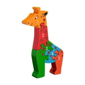 Lanka Kade: Giraf Getallen 1 t/m 5 (5) houten kinderpuzzel