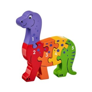 Lanka Kade: Dino Getallen 1 t/m 5 (5) houten kinderpuzzel