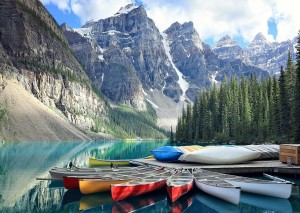 Nova Puzzle: Canoes on Moraine Lake (1000) legpuzzel
