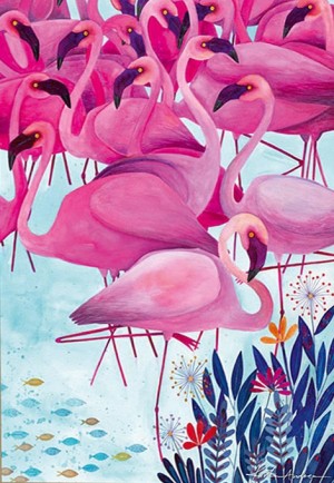 D-Toys: Tropical Flamingo (1000) verticale puzzel