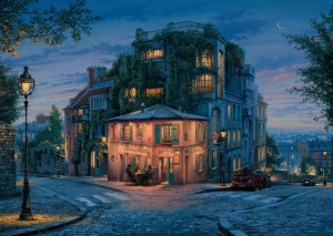 Art Puzzle: La Maison Rose Blue (1000) verticale puzzel