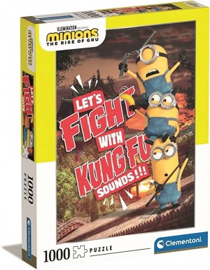 Clementoni: Minions The Rise of Gru Kung Fu (1000) verticale puzzel
