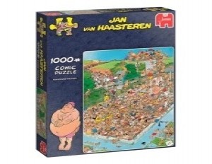 Jan van Haasteren: Fun Around the Pool (1000) verticale puzzel OP = OP