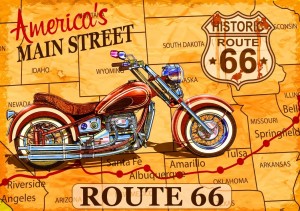 Bluebird: Route 66 (1000) motorpuzzel