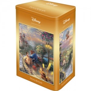 Schmidt: Thomas Kinkade - Belle en het Beest (500) puzzel in tinnen blik