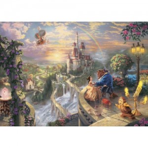 Schmidt: Thomas Kinkade - Belle en het Beest (500) puzzel in tinnen blik