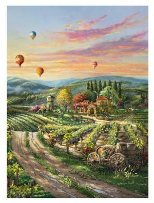 Schmidt: Thomas Kinkade - Peaceful Valley Vineyard (1000) verticale puzzel