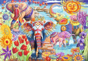 Bluebird: Elephants in the Garden (1000) legpuzzel