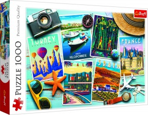 Trefl: Holiday Postcards (1000) legpuzzel