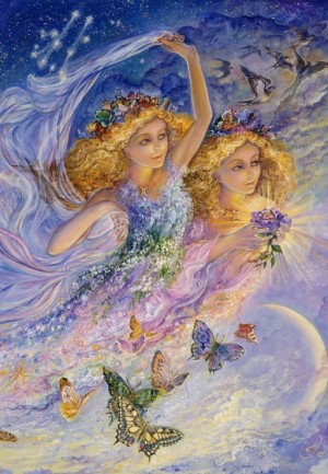 Grafika: Josephine Wall - Zodiac Sign Gemini (1000) verticale puzzel