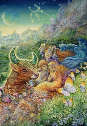 Grafika: Josephine Wall - Zodiac Sign Taurus (1000) verticale puzzel