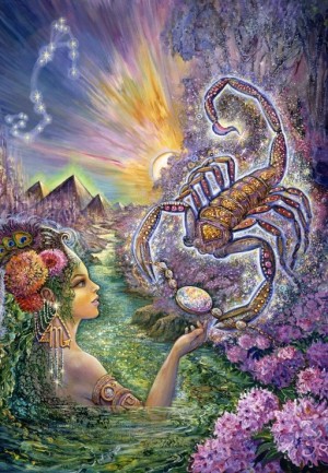 Grafika: Josephine Wall - Zodiac Sign Scorpion (1000) verticale puzzel