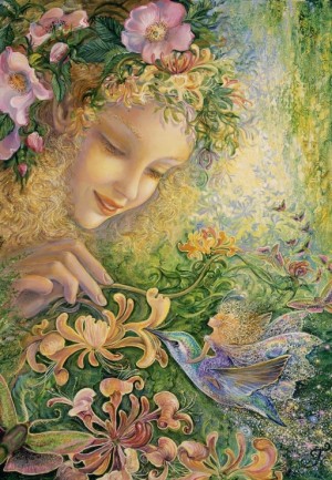 Grafika: Josephine Wall - Honeysuckle (1000) verticale puzzel